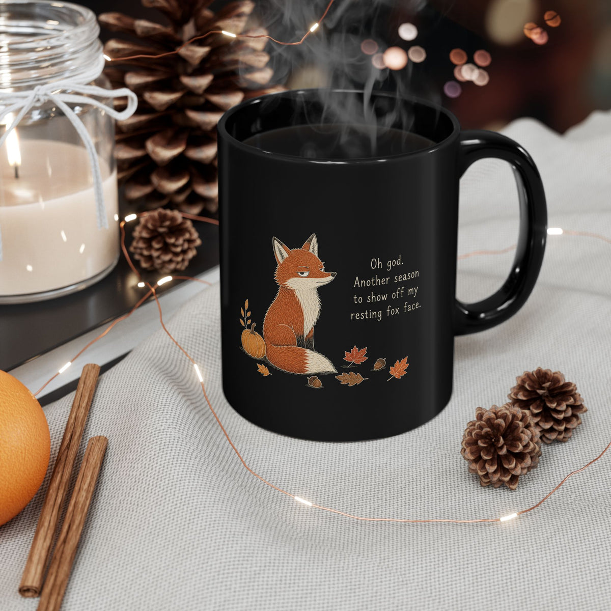 Fox Mug – "Another Season To Show Off" (Black)