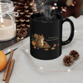 Squirrel Mug – "Hoarding Acorns, Avoiding Responsibilities" (Black)
