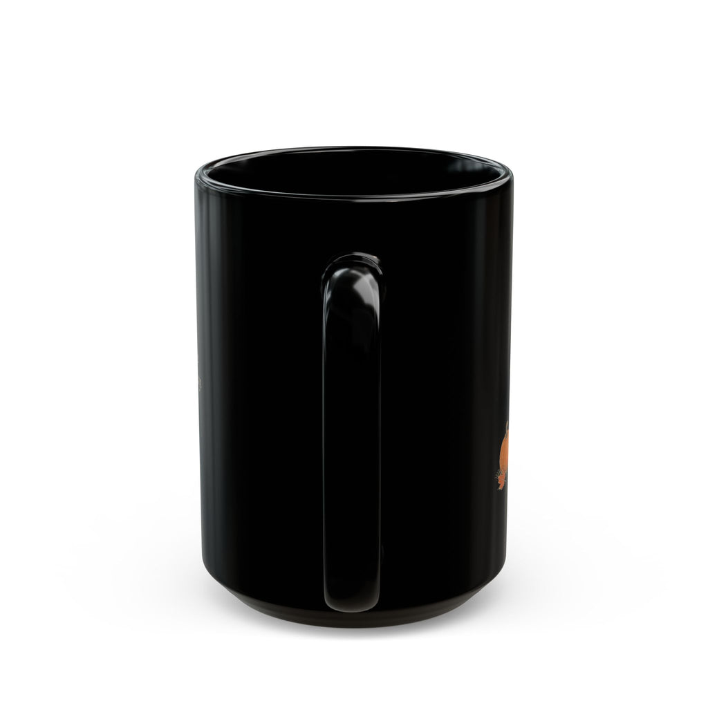 Scarecrow Mug – "Just Here to Look Busy" (Black)