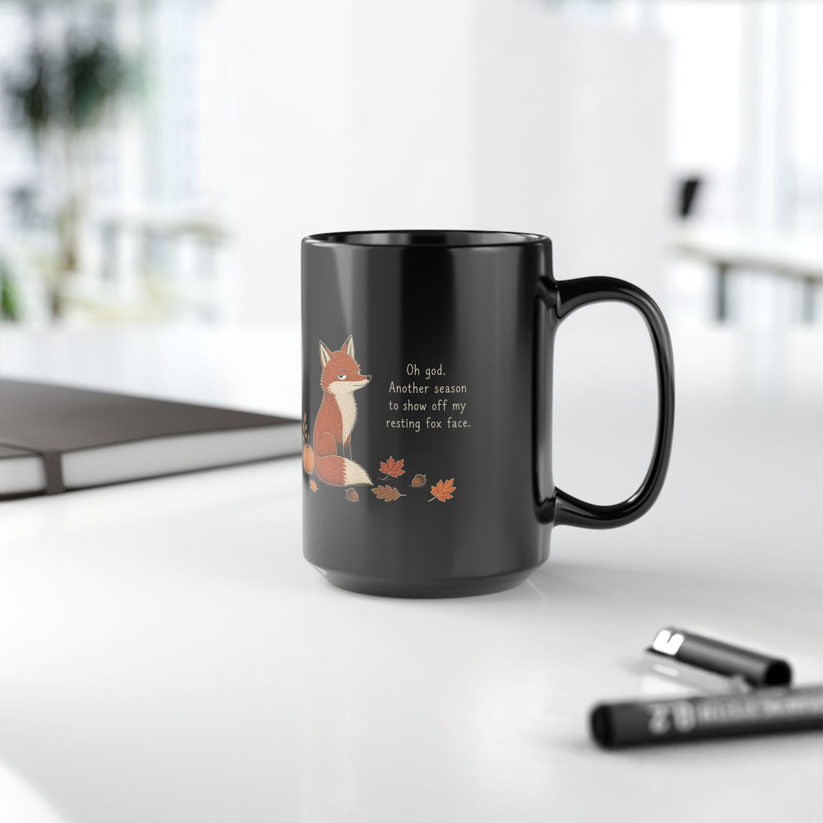Fox Mug – "Another Season To Show Off" (Black)